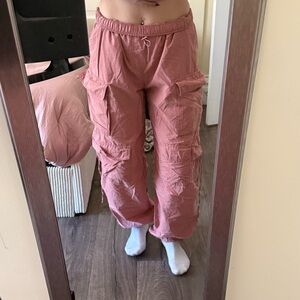💗 Aéropostale Parachute Cargo Pants in Rose Pink | Size M